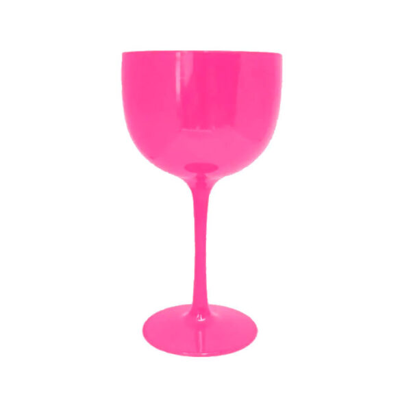 taça de gin leitoso rosa