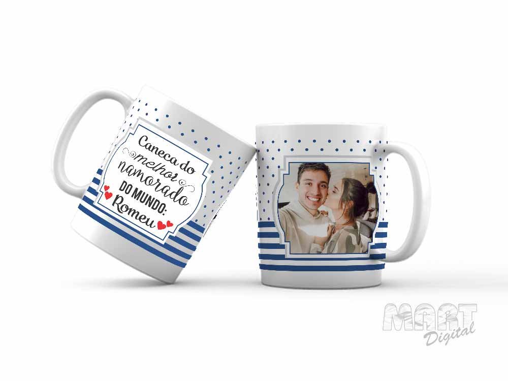 Caneca Dia Dos Namorados de Porcelana Personalizada Para Homem