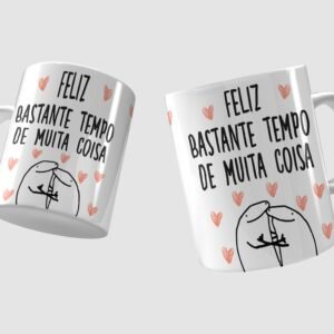 Caneca flork feliz bastante de tempo de muita coisa