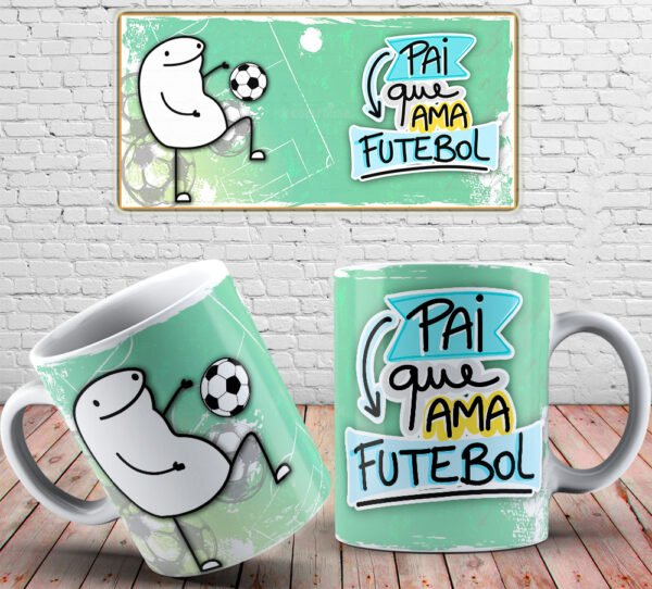 Caneca flork pai que ama futebol