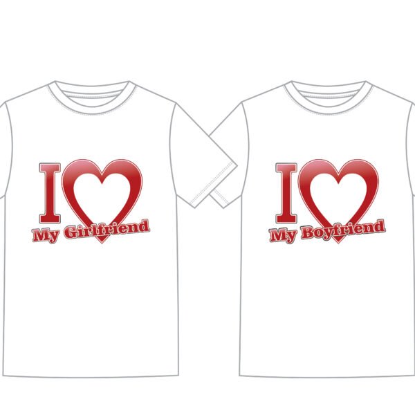 Camiseta I Love My Boyfriend Girlfriend - Image 2