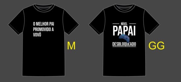 02 camisetas preta papai