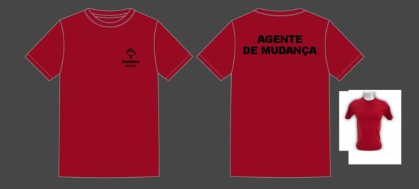 30 camisetas vermelhas - agente de mudança