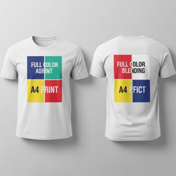 Camiseta Personalizada com Estampa Frente e Costas - Tamanho A4