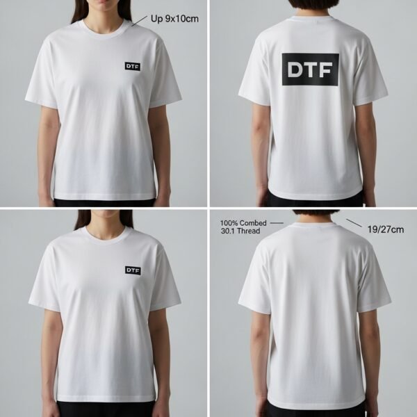 Camiseta estampada com DTF frente e costas 9x10 A4 - Imagem 3
