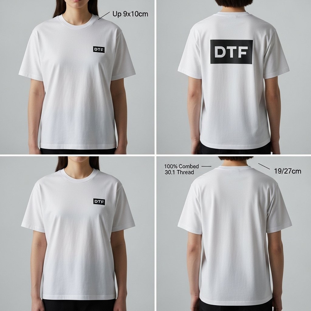 Camiseta estampada com DTF frente e costas 9x10 A4 - Imagem 3