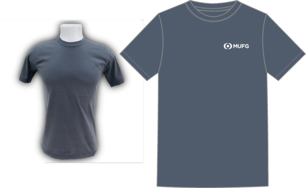 Camisetas cinza chumbo - 100% algodão MUFG - Imagem 2