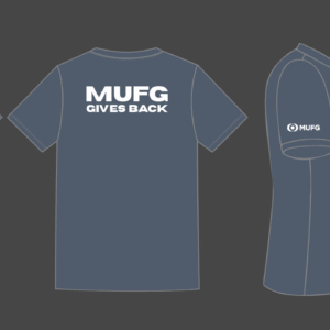 Camisetas cinza chumbo - 100% algodão MUFG
